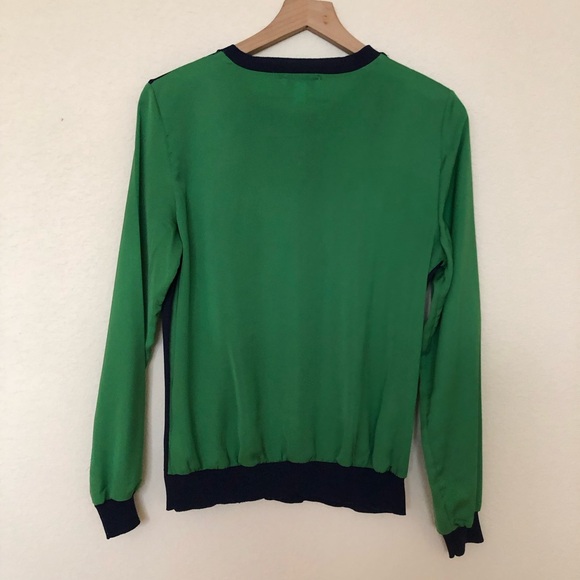 3.1 Phillip Lim For Target Green Blue Long Sleeves Shirt Top S/P - Picture 3 of 8